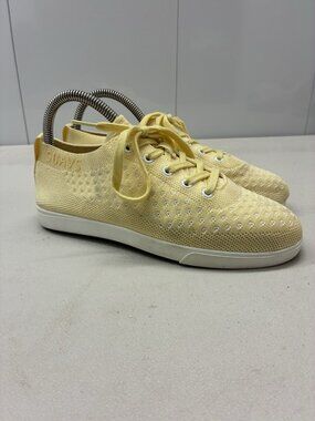Suavs Zilker Shoes M 5‎ W 7 Yellow Knit Comfort Casaul Lace Up Sneakers